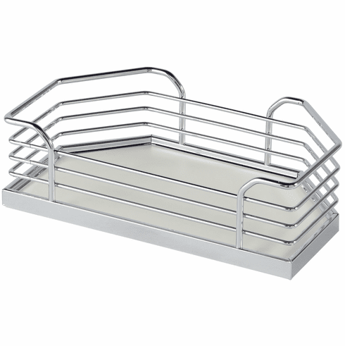 Hafele Door Tray Set, for Tandem Chef's Pantry, Arena Plus, Chrome/white, width 17 1/8", Item# 546.65.213, 54665213, 546-65-213