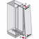 Hafele Optional Front Stabilizer, for Pantry & Swing Pull-Out, Silver, Item# 546.76.220, 54676220, 546-76-220