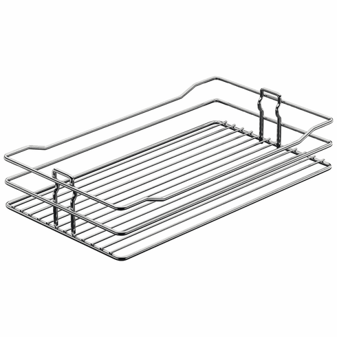 Hafele Hook-On Storage Basket, For door front fixing pull out larder unit, Wire shelf, dim. (W x D x H): 430 x 245 x 80Â mm, chrome plated, Item# 546.80.295, 54680295, 546-80-295