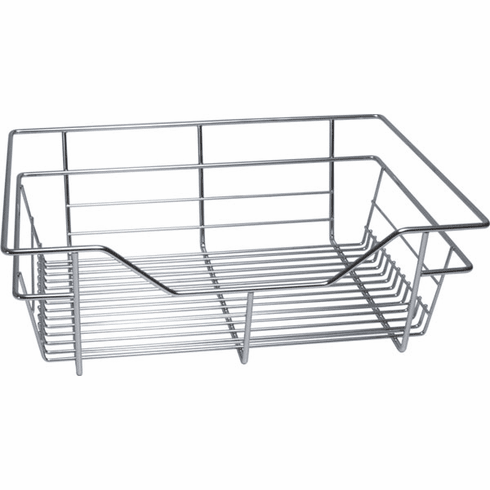 Hafele Wire Closet Basket, with Full Extension Slides, Chrome-plated, 14" x 17" x 6", with zinc-plated 14" slides, Item# 547.38.232, 54738232, 547-38-232