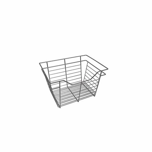 Hafele Wire Closet Basket, with Full Extension Slides, Chrome-plated, 14" x 17" x 11", with zinc-plated 14" slides, Item# 547.38.236, 54738236, 547-38-236