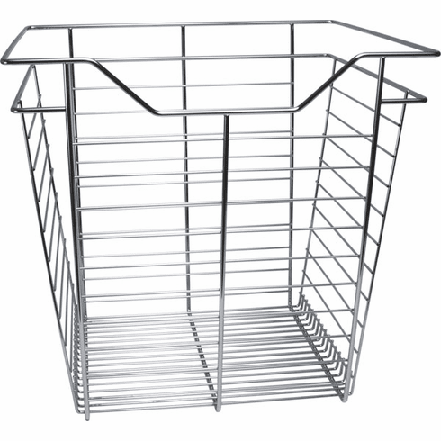 Hafele Wire Closet Basket, with Full Extension Slides, Chrome-plated, 16" x 17" x 17", with zinc-plated 16" slides, Item# 547.38.258, 54738258, 547-38-258