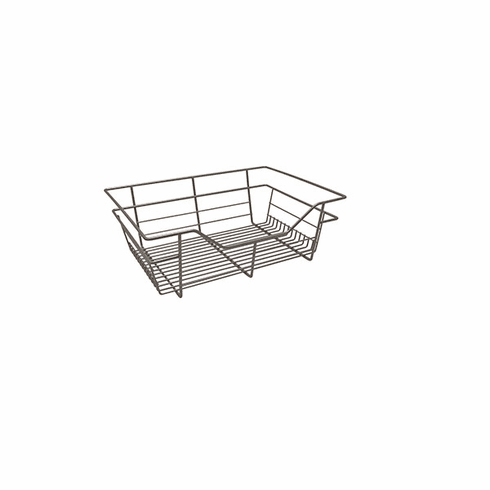 Hafele Wire Closet Basket, with Full Extension Slides, Matt nickel, 14" x 17" x 6", with nickel-plated 14" slides, Item# 547.38.632, 54738632, 547-38-632