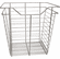 Hafele Wire Closet Basket, with Full Extension Slides, Matt nickel, 16" x 17" x 17", with nickel-plated 16" slides, Item# 547.38.658, 54738658, 547-38-658