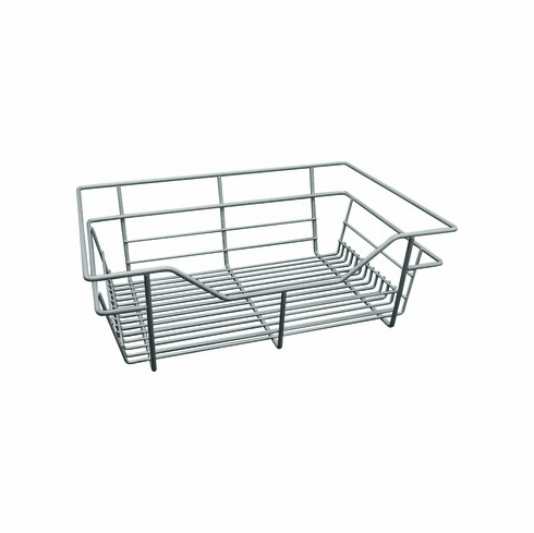 Hafele Wire Closet Basket, with Full Extension Slides, White, 14" x 17" x 6", with white 14" slides, Item# 547.38.732, 54738732, 547-38-732