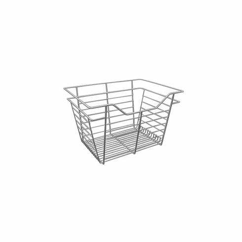 Hafele Wire Closet Basket, with Full Extension Slides, White, 14" x 17" x 11", with white 14" slides, Item# 547.38.736, 54738736, 547-38-736
