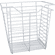 Hafele Wire Closet Basket, with Full Extension Slides, White, 14" x 17" x 17", with white 14" slides, Item# 547.38.738, 54738738, 547-38-738