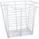 Hafele Wire Closet Basket, with Full Extension Slides, White, 14" x 17" x 17", with white 14" slides, Item# 547.38.738, 54738738, 547-38-738