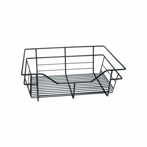 Hafele Wire Closet Basket, with Full Extension Slides, Dark oil-rubbed bronze, 14" x 23" x 6", with black 14" slides, Item# 547.40.132, 54740132, 547-40-132