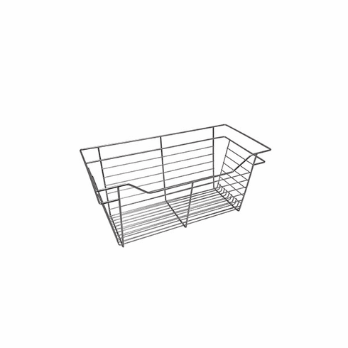 Hafele Wire Closet Basket, with Full Extension Slides, Chrome-plated, 12" x 23" x 11", with zinc-plated 12" slides, Item# 547.40.216, 54740216, 547-40-216