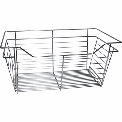 Hafele Wire Closet Basket, with Full Extension Slides, Chrome-plated, 14" x 23" x 11", with zinc-plated 14" slides, Item# 547.40.236, 54740236, 547-40-236
