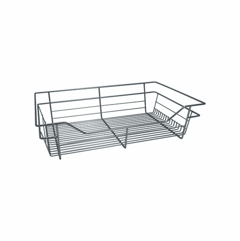 Hafele Wire Closet Basket, with Full Extension Slides, Chrome-plated, 16" x 23" x 6", with zinc-plated 16" slides, Item# 547.40.252, 54740252, 547-40-252