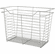 Hafele Wire Closet Basket, with Full Extension Slides, Matt nickel, 14" x 23" x 17", with nickel-plated 14" Slides, Item# 547.40.638, 54740638, 547-40-638