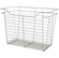 Hafele Wire Closet Basket, with Full Extension Slides, Matt nickel, 14" x 23" x 17", with nickel-plated 14" Slides, Item# 547.40.638, 54740638, 547-40-638