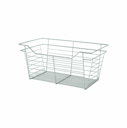 Hafele Wire Closet Basket, with Full Extension Slides, Matt nickel, 16" x 23" x 6", with nickel-plated 16" slides, Item# 547.40.652, 54740652, 547-40-652