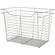 Hafele Wire Closet Basket, with Full Extension Slides, Matt nickel, 16" x 23" x 17", with nickel-plated 16" slides, Item# 547.40.658, 54740658, 547-40-658