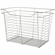 Hafele Wire Closet Basket, with Full Extension Slides, Matt nickel, 16" x 23" x 17", with nickel-plated 16" slides, Item# 547.40.658, 54740658, 547-40-658