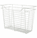 Hafele Wire Closet Basket, with Full Extension Slides, White, 12" x 23" x 17", with white 12" slides, Item# 547.40.718, 54740718, 547-40-718