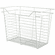 Hafele Wire Closet Basket, with Full Extension Slides, White, 14" x 23" x 17", with white 14" slides, Item# 547.40.738, 54740738, 547-40-738