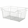 Hafele Wire Closet Basket, with Full Extension Slides, White, 16" x 23" x 11", with white 16" slides, Item# 547.40.756, 54740756, 547-40-756