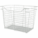 Hafele Wire Closet Basket, with Full Extension Slides, White, 16" x 23" x 17", with white 16" slides, Item# 547.40.758, 54740758, 547-40-758