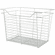 Hafele Wire Closet Basket, with Full Extension Slides, White, 16" x 23" x 17", with white 16" slides, Item# 547.40.758, 54740758, 547-40-758