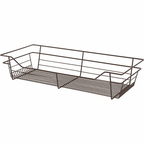 Hafele Wire Closet Basket, with Full Extension Slides, Dark oil-rubbed bronze, 14" x 29" x 6", with black 14" slides, Item# 547.41.132, 54741132, 547-41-132
