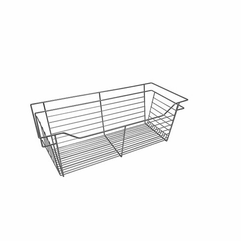Hafele Wire Closet Basket, with Full Extension Slides, Chrome-plated, 14" x 29" x 11", with zinc-plated 14" slides, Item# 547.41.236, 54741236, 547-41-236