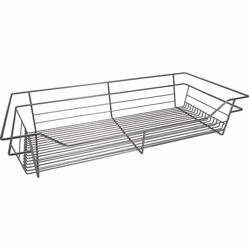 Hafele Wire Closet Basket, with Full Extension Slides, Chrome-plated, 16" x 29" x 6", with zinc-plated 16" slides, Item# 547.41.252, 54741252, 547-41-252