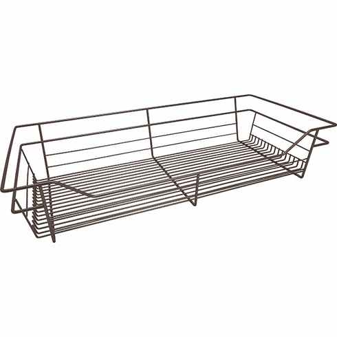 Hafele Wire Closet Basket, with Full Extension Slides, Matt nickel, 16" x 29" x 6", with nickel-plated 16" slides, Item# 547.41.652, 54741652, 547-41-652