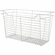 Hafele Wire Closet Basket, with Full Extension Slides, White, 14" x 29" x 17", with white 14" slides, Item# 547.41.738, 54741738, 547-41-738