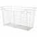 Hafele Wire Closet Basket, with Full Extension Slides, White, 14" x 29" x 17", with white 14" slides, Item# 547.41.738, 54741738, 547-41-738