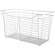 Hafele Wire Closet Basket, with Full Extension Slides, White, 16" x 29" x 17", with white 16" slides, Item# 547.41.758, 54741758, 547-41-758