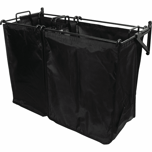 Hafele Tilt-Out Hamper, with Removable Black Bag, TAG Synergy Collection, 1 large & 1 small bag; 762 mm (30") width, Item# 547.43.315, 54743315, 547-43-315
