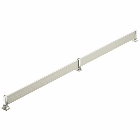 Hafele Shoe Fence Set, TAG Synergy Elite Collection, Matt aluminum, chrome post, length 23", Item# 547.52.423, 54752423, 547-52-423