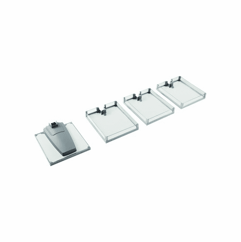 Hafele Tray Set (of Four), for LAVIDO Pantry Pull-Out, Chrome/Gray, 403 mm (15 1/4"), Item# 549.64.224, 54964224, 549-64-224