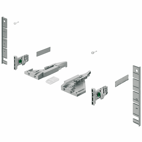 Hafele Front Panel Kits for Grass Vionaro, for Side Height: (7 1/4") 185 mm, graphite, Item# 550.47.361, 55047361, 550-47-361