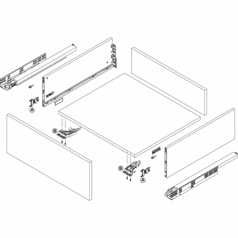 Hafele Marking Jig, for Grass Vionaro Drawer System, For drawer side height 89 mm and 185 mm, Item# 550.47.931, 55047931, 550-47-931