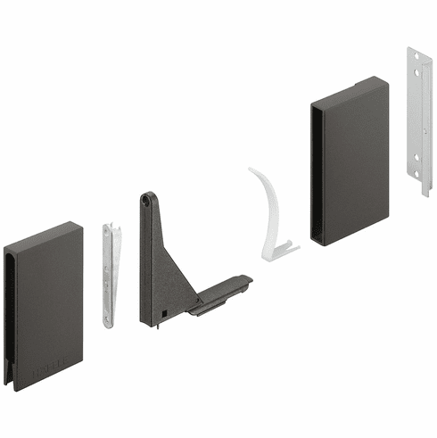 Hafele Panel holder, Hafele Matrix Box P, For gallery railing system, Anthracite, Item# 551.60.999, 55160999, 551-60-999