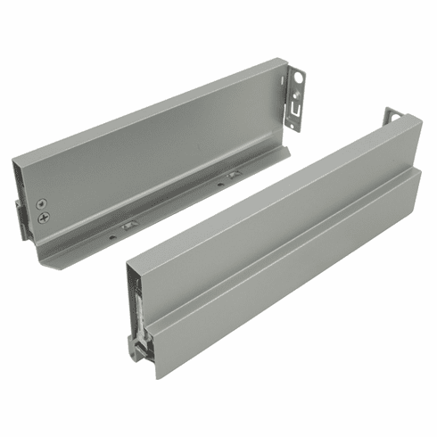 Hafele Double-Wall Drawer System Frame, Drawer side height 90 mm, Nova Pro Scala, Grass, Nominal length (14") 350 mm, stone, Item# 551.82.535, 55182535, 551-82-535