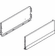 Hafele Double-Wall Drawer System Frame, Drawer side height 186 mm, Nova Pro Scala, Grass, Nominal length (14") 350 mm, silver, Item# 551.84.935, 55184935, 551-84-935