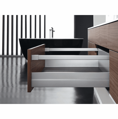 Hafele Railing set, rectangular, For Nova Pro Scala drawers, Grass, Length (12") 300 mm, silver, Item# 551.88.901, 55188901, 551-88-901