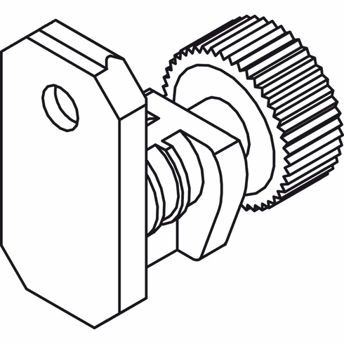 Hafele Railing Clip, Front Panel, For Nova Pro Scala Drawers, Grass, dowel, 10 mm, Item# 551.88.981, 55188981, 551-88-981