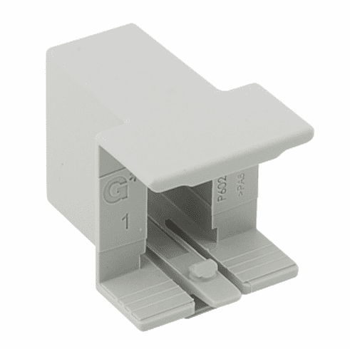 Hafele Divider rail clip, for use with Nova Pro Scala Drawers, Grass, Silver, Item# 551.89.999, 55189999, 551-89-999