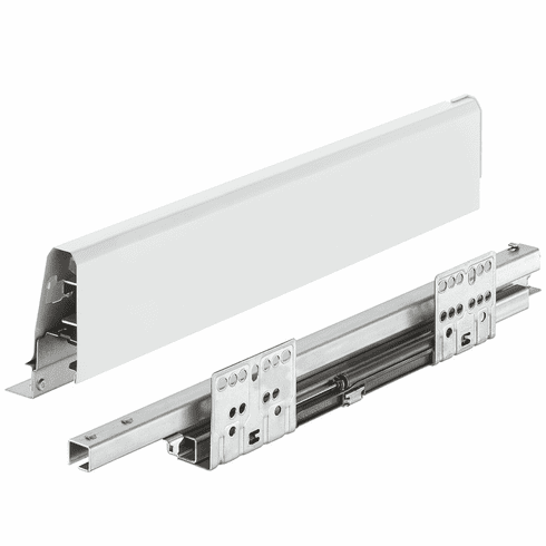 Hafele Drawer Set, Hafele Matrix Box S35, 84mm Drawer Height, (21 5/8") 550mm length; gray, Item# 552.03.636, 55203636, 552-03-636