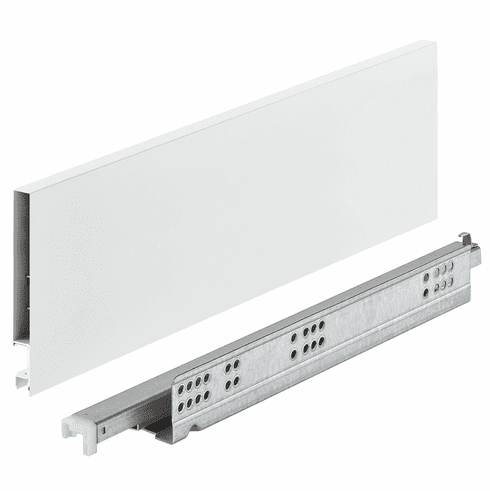 Hafele Drawer Set, Hafele Matrix Box Slim A, 128mm Drawer Height, (11 13/16") 300mm nominal length; white, Item# 552.27.721, 55227721, 552-27-721