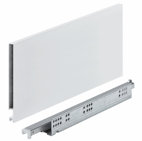 Hafele Drawer Set, Hafele Matrix Box Slim A, 175mm Drawer Height, (21 5/8") 550mm nominal length; white, Item# 552.28.726, 55228726, 552-28-726