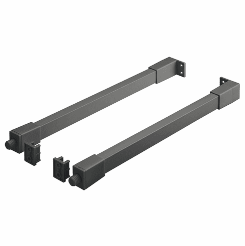 Hafele Side Railing, Hafele Matrix Box Slim A, for pull out for door front fixing, anthracite, for nominal length: 550mm, Item# 552.30.516, 55230516, 552-30-516