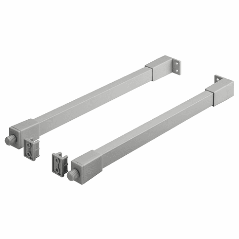 Hafele Side Railing, Hafele Matrix Box Slim A, for pull out for door front fixing, gray, for nominal length: 500mm, Item# 552.30.615, 55230615, 552-30-615
