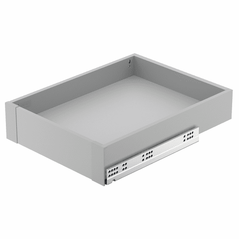 Hafele Front Bracket Set, Matrix Box Slim A30, 89 mm (3 1/2") Side Height, Internal drawer, gray, Item# 552.31.690, 55231690, 552-31-690
